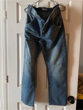 H&M Men's Faded Blue Straight Jeans